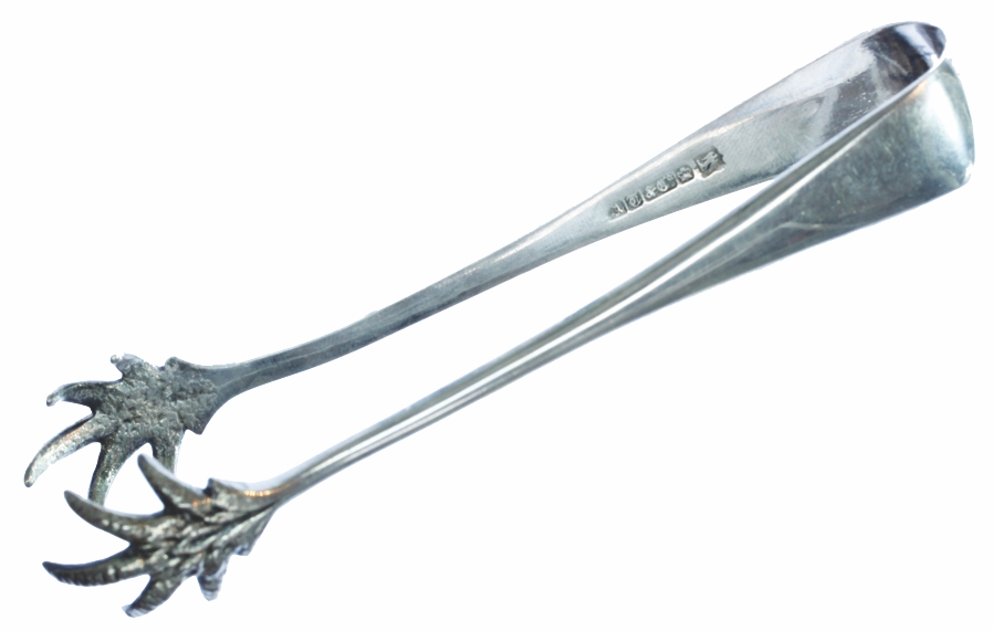 Silver Antique Claw Type Sugar Tongs