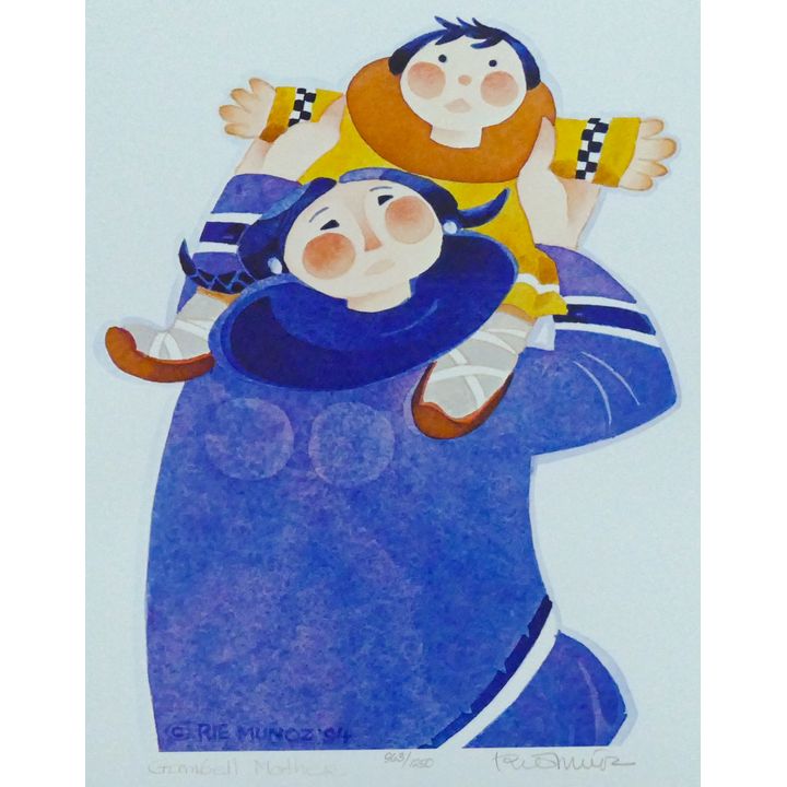 Rie Munoz ''Gambell Mother'' 1994 Signed Print