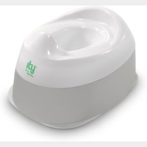 INGENUITY READY SET GO POTTY, REMOVABLE BOWL, NON-SKID BOTTOM, WIDE STABLE BASE, AGE 18 MONTHS & UP, WHITE & GREY