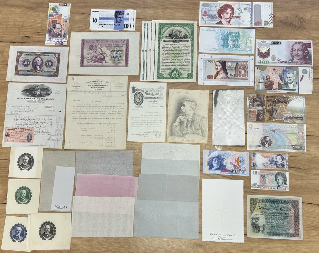Collection of test notes and documents of various printers and ...