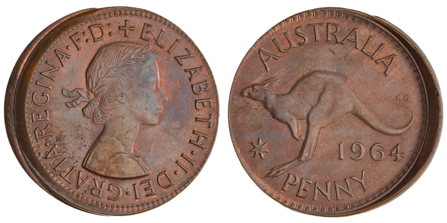 Elizabeth II, Penny, 1964, aUNC