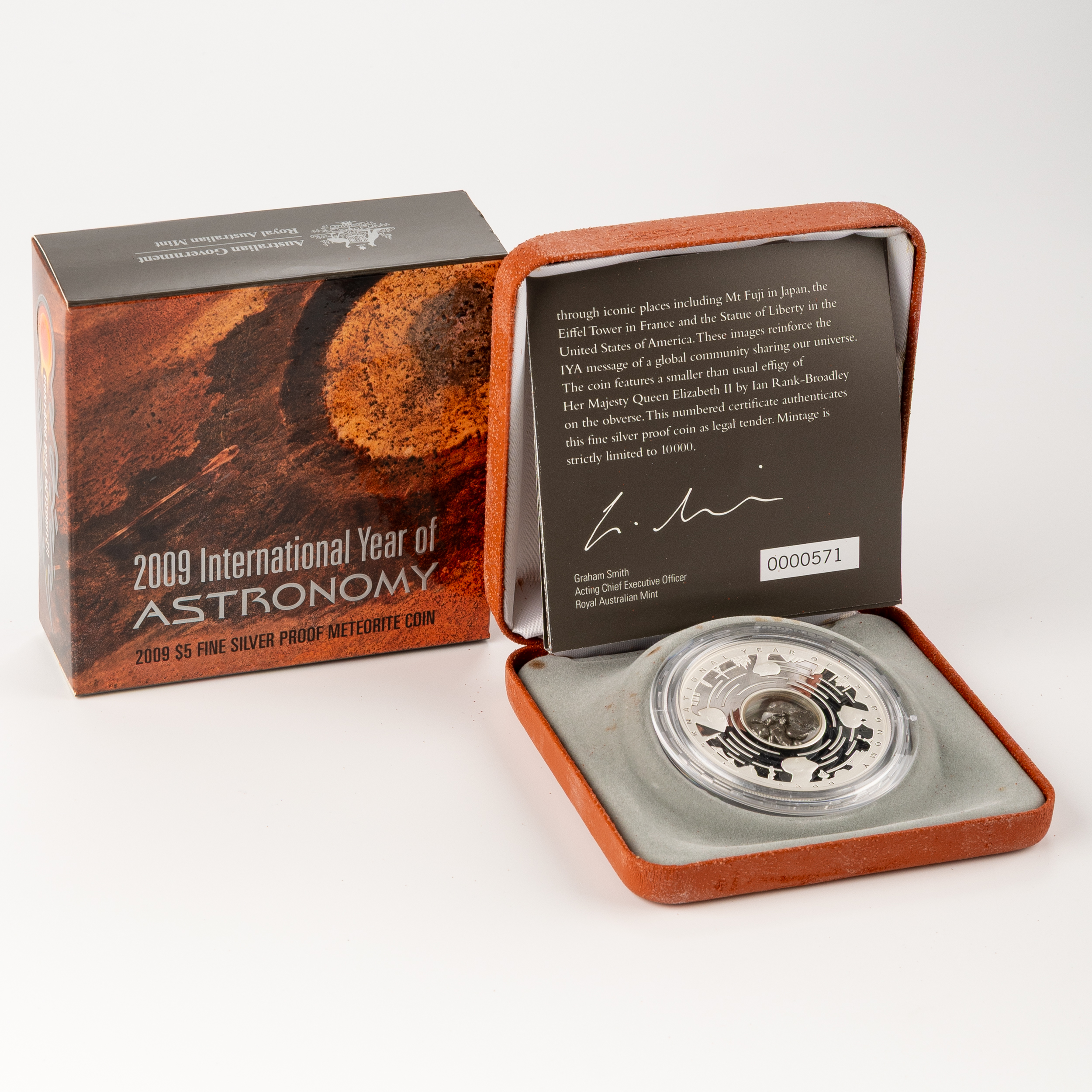 Elizabeth II, RAM - International Year of Astronomy, Five Dollars, 2009, FDC