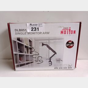 LEKKERMOTION SINGLE MONITOR ARM WITH QUICK RELEASE VESA PLATE - 17'' TO 36''