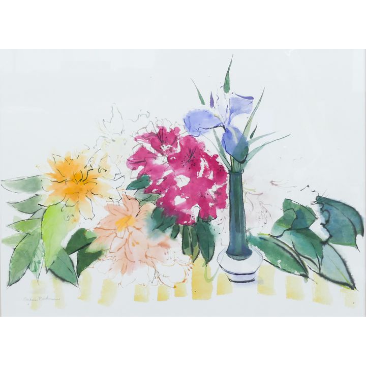 Barbara Nickerson (20th Cent. WA) Floral Still Life Watercolor