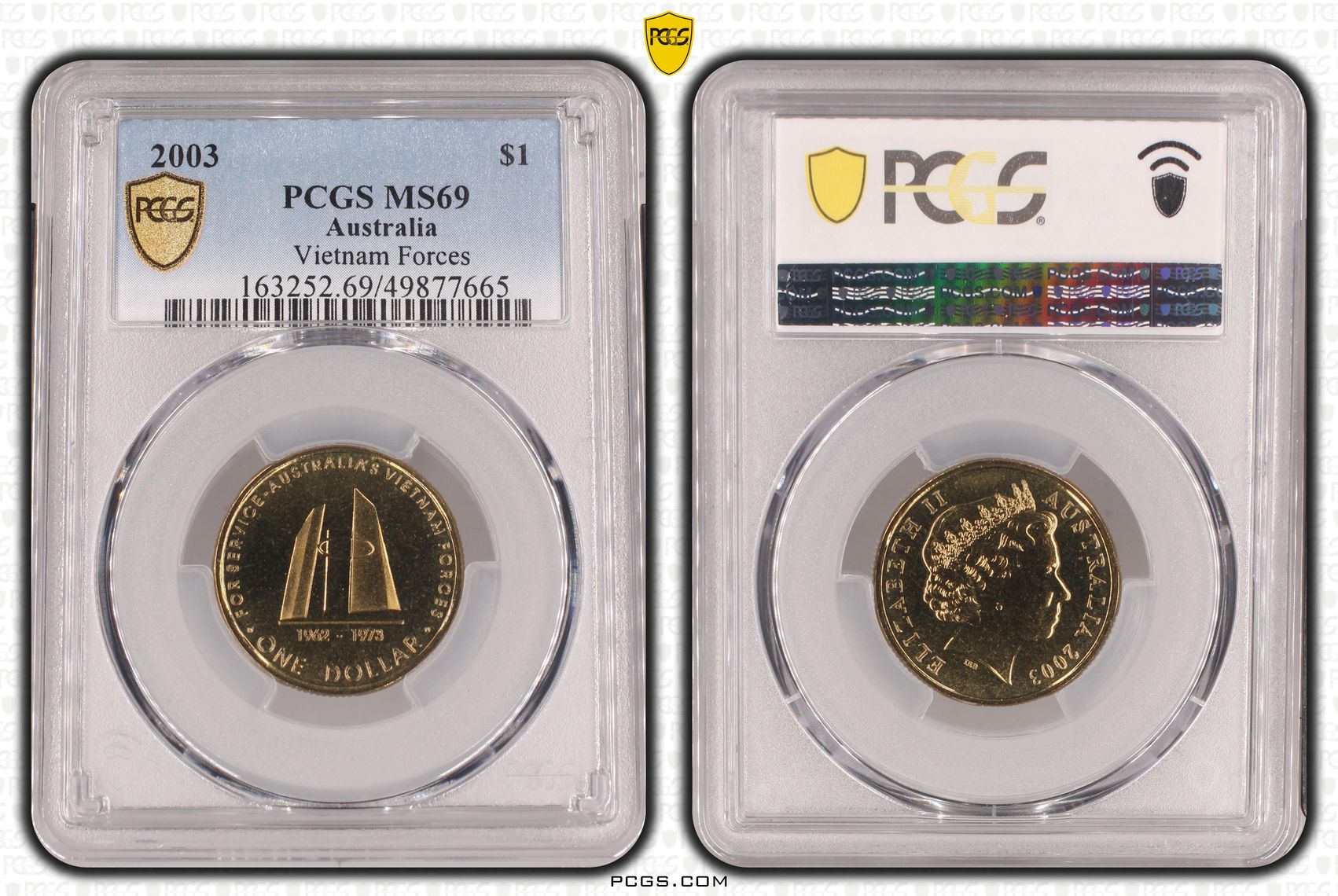 Vietnam Forces POP 3/0, One Dollar, 2003, PCGS MS69