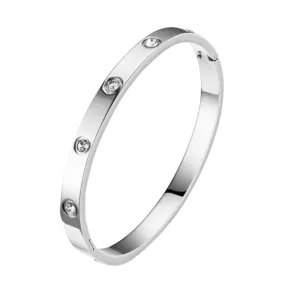 Women Stainless Steel Diamond Silver Bangle Bracelet Silver Women Stainless Steel Range |