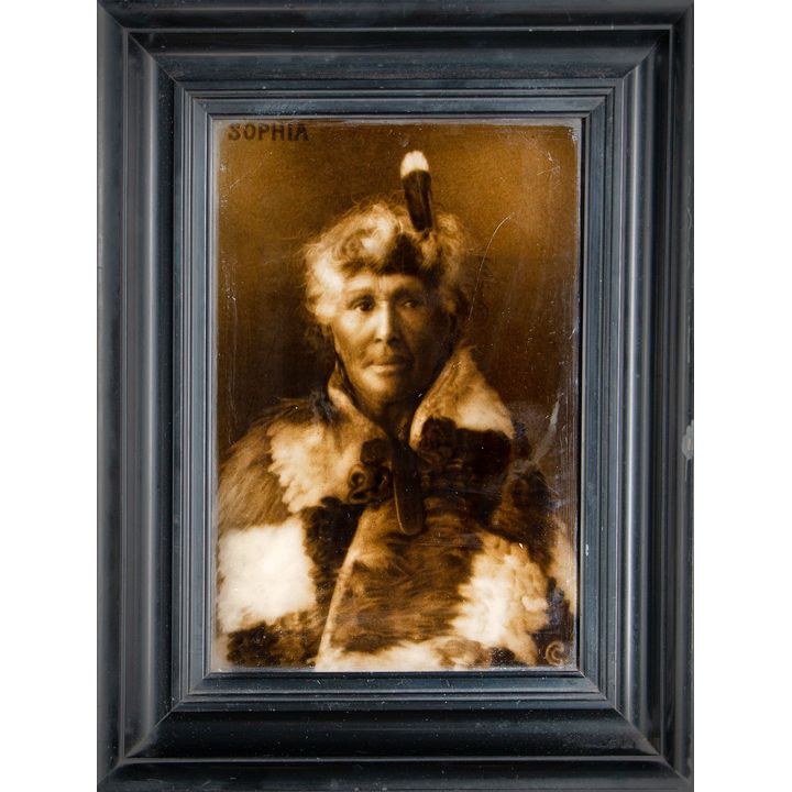 A rare portrait tile of the guide ‘Sophia’