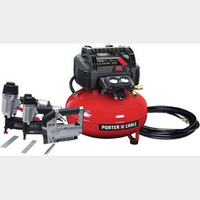 PORTER CABLE 3 NAILERS 6 GAL AIR COMPRESSOR COMBO KIT PCFP12234