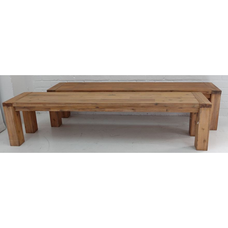 PAIR OF CORICRAFT BENCHES