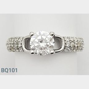 Sterling Silver Ayesha Design Ring With Czs (Size M) - 51533/205