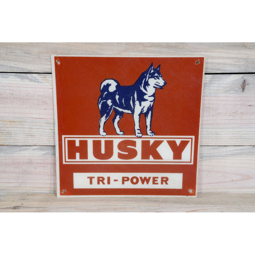 Husky Tri-Power w/ Logo Fiberglass Single Sided Sign TAC 8.9