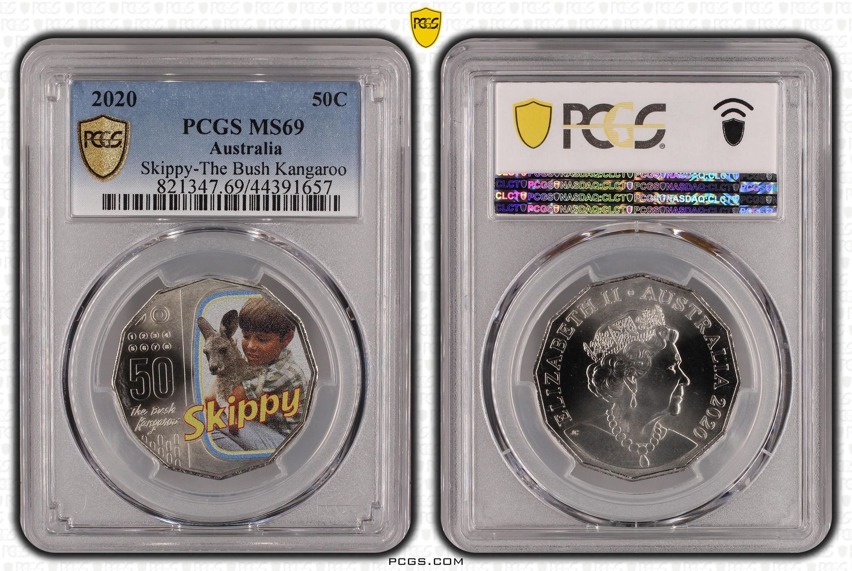 2020 Australia Fifty Cent, 50c Skippy-The Bush Kangaroo PCGS - MS69 -657