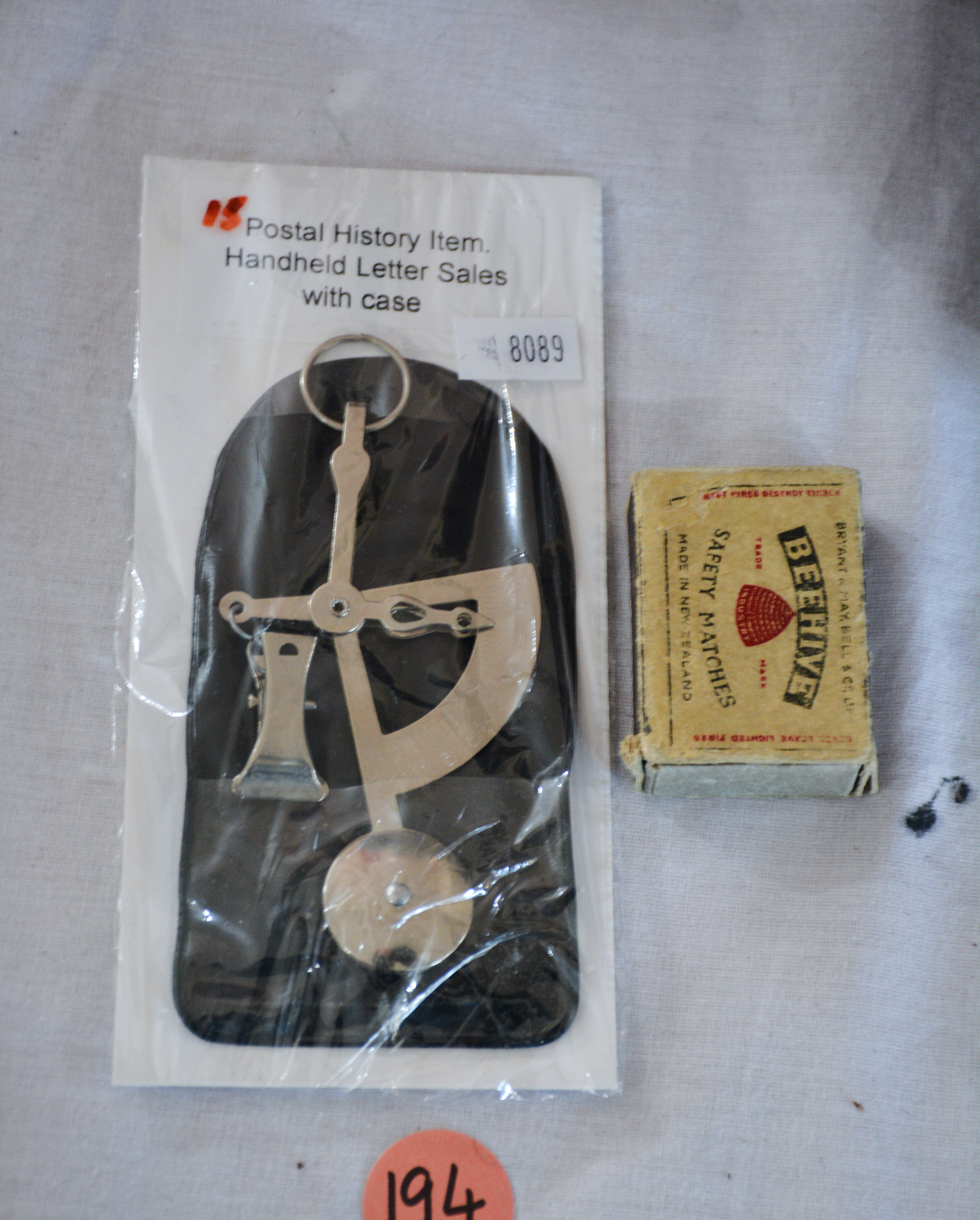 Postal History Item Handheld Letter Scales w Case — NZ auction result