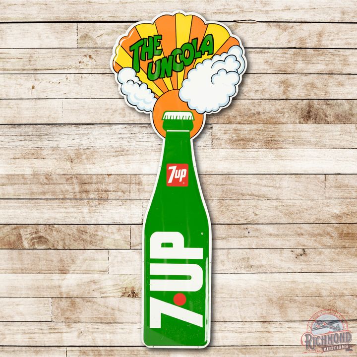 7up "The Uncola" Peter Max Style Metal Sign TAC 8.5