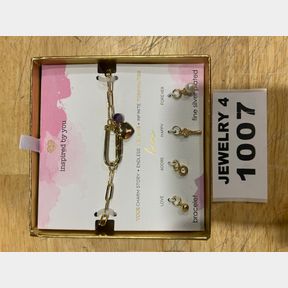 INSPIRED BY YOU GOLD PLATED LOVE CHARM BRACELET