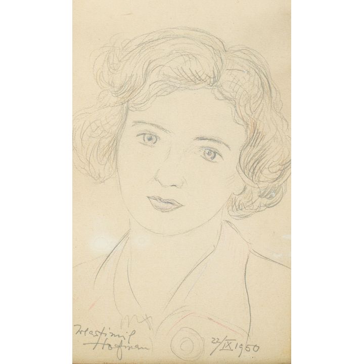 Wlastimil Hofman | Portret kobiety, 1950 r.