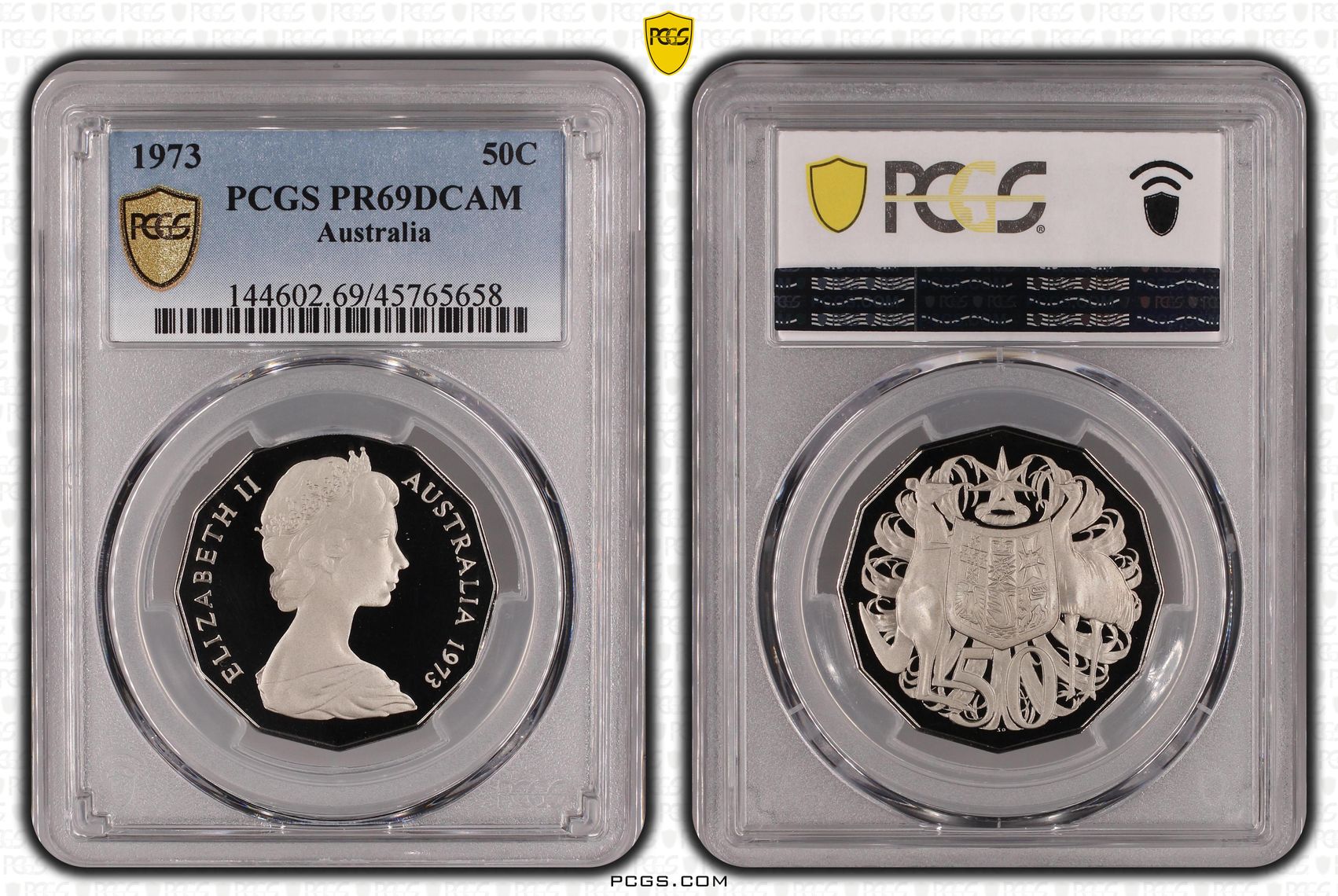 Elizabeth II, Fifty Cent, 1973, PCGS PR 69DCAM