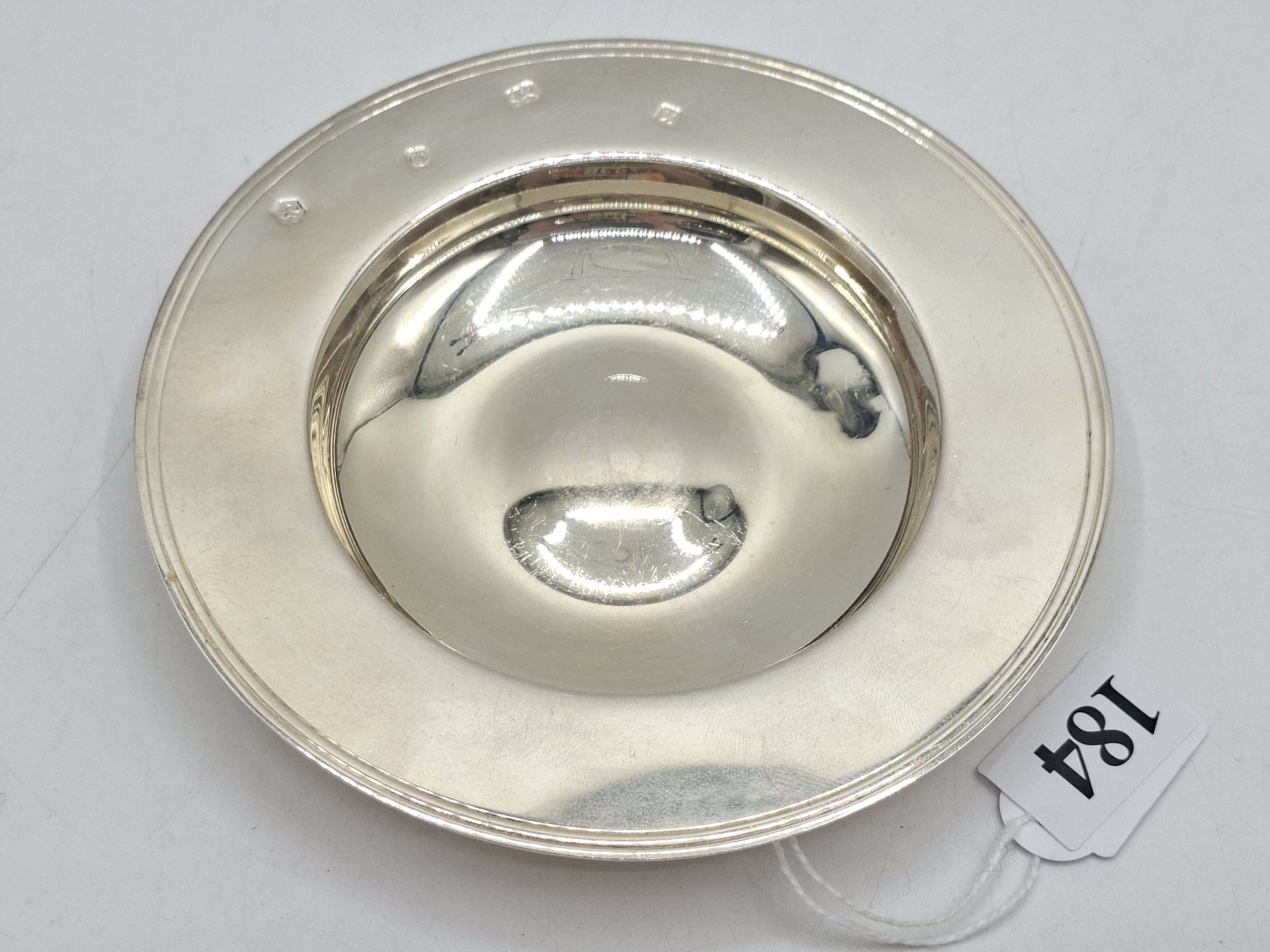 184 · ENGLISH STERLING SILVER PIN DISH