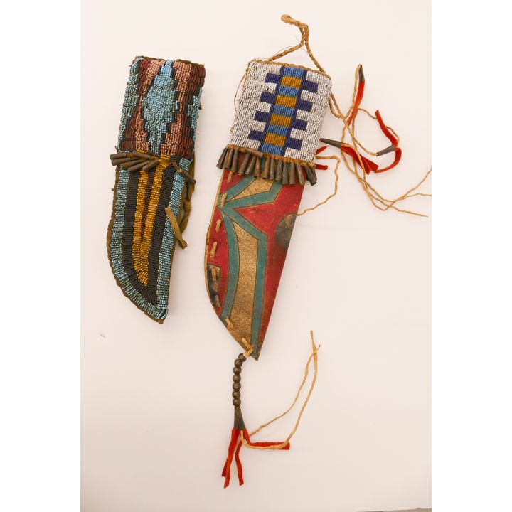 Box 2pc Old Native Beaded Sheaths