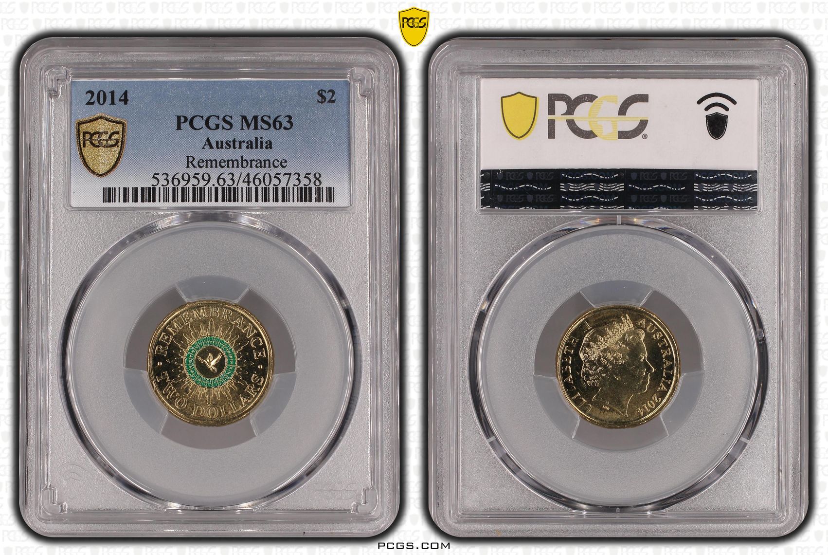 Remembrance, Two Dollar, 2014, PCGS MS 63
