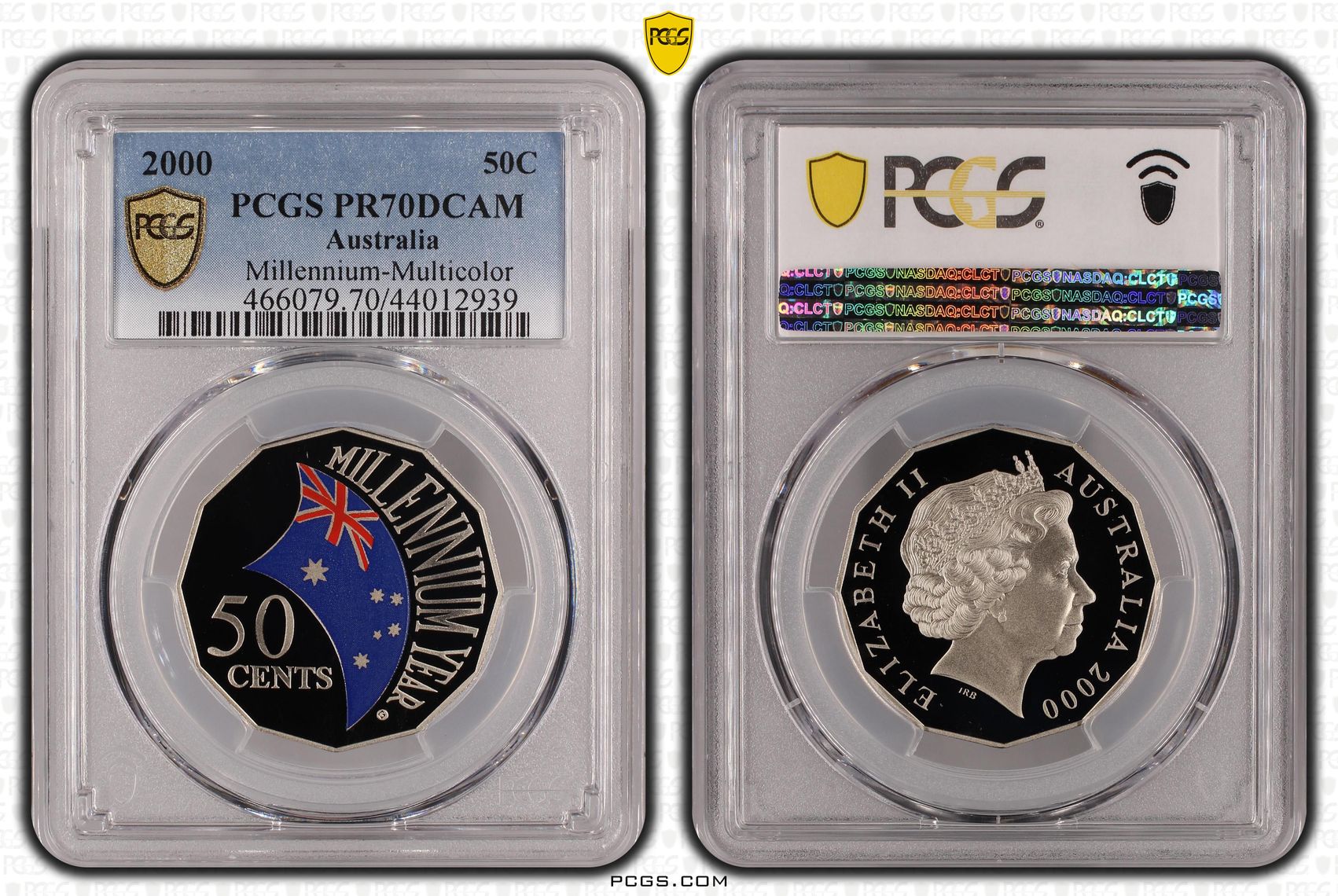 2000 Australian Fifty Cent, 50c Proof Mill-Multicolor PCGS - PR70DCAM POP 28/0 -939