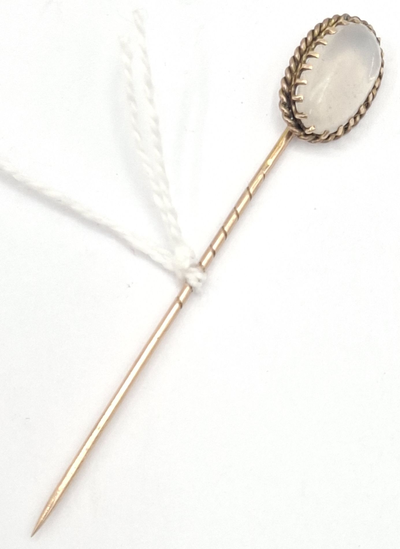 9ct Gold Moonstone Stick Pin