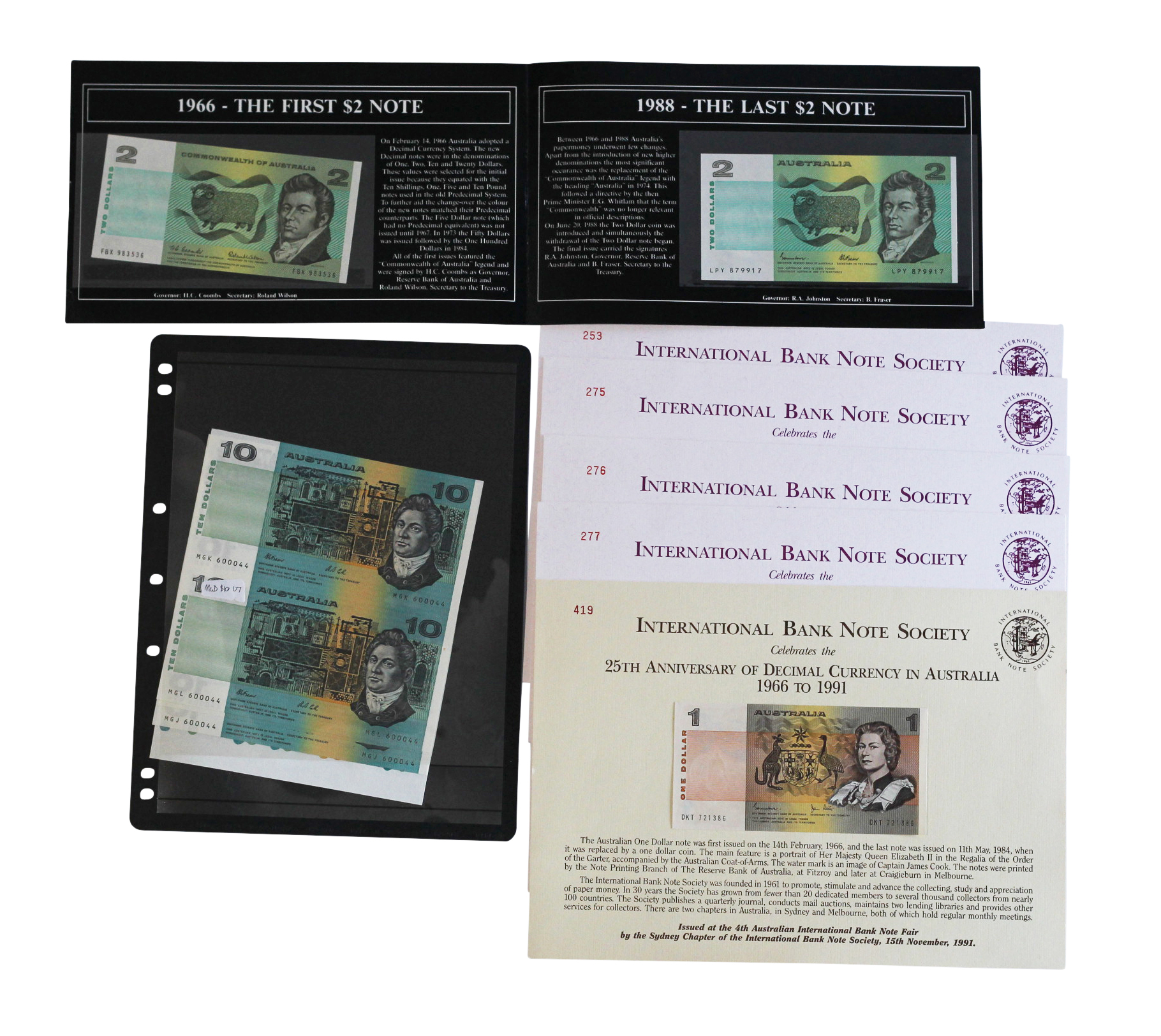 2086. · Collection, IBNS 25th Anniversary of Decimal Currency, UNC