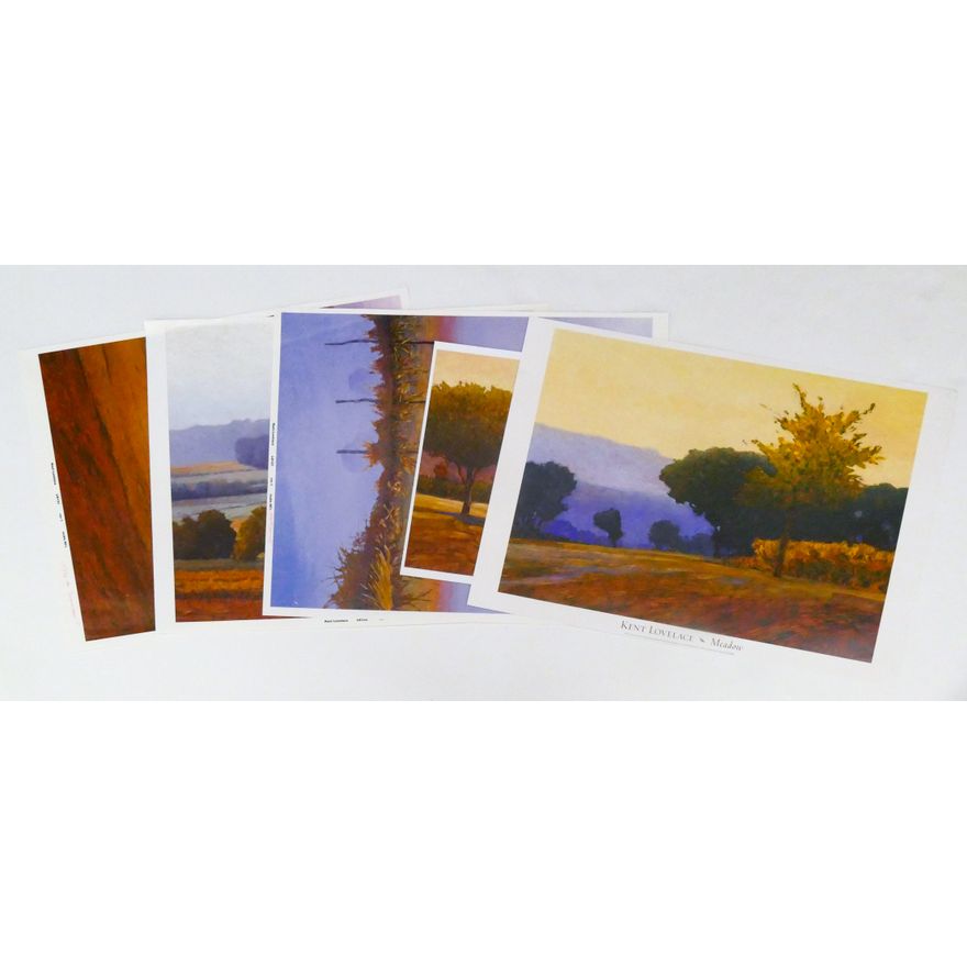 5pc Kent Lovelace Art Posters. Loose, unframed.