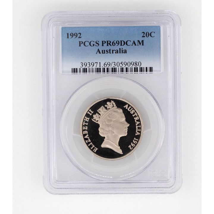 Elizabeth II, Twenty Cent, PR69DCAM , 1992