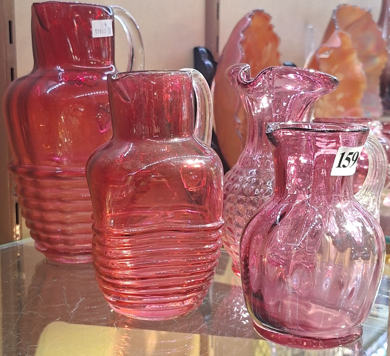 Cranberry Glass Jugs