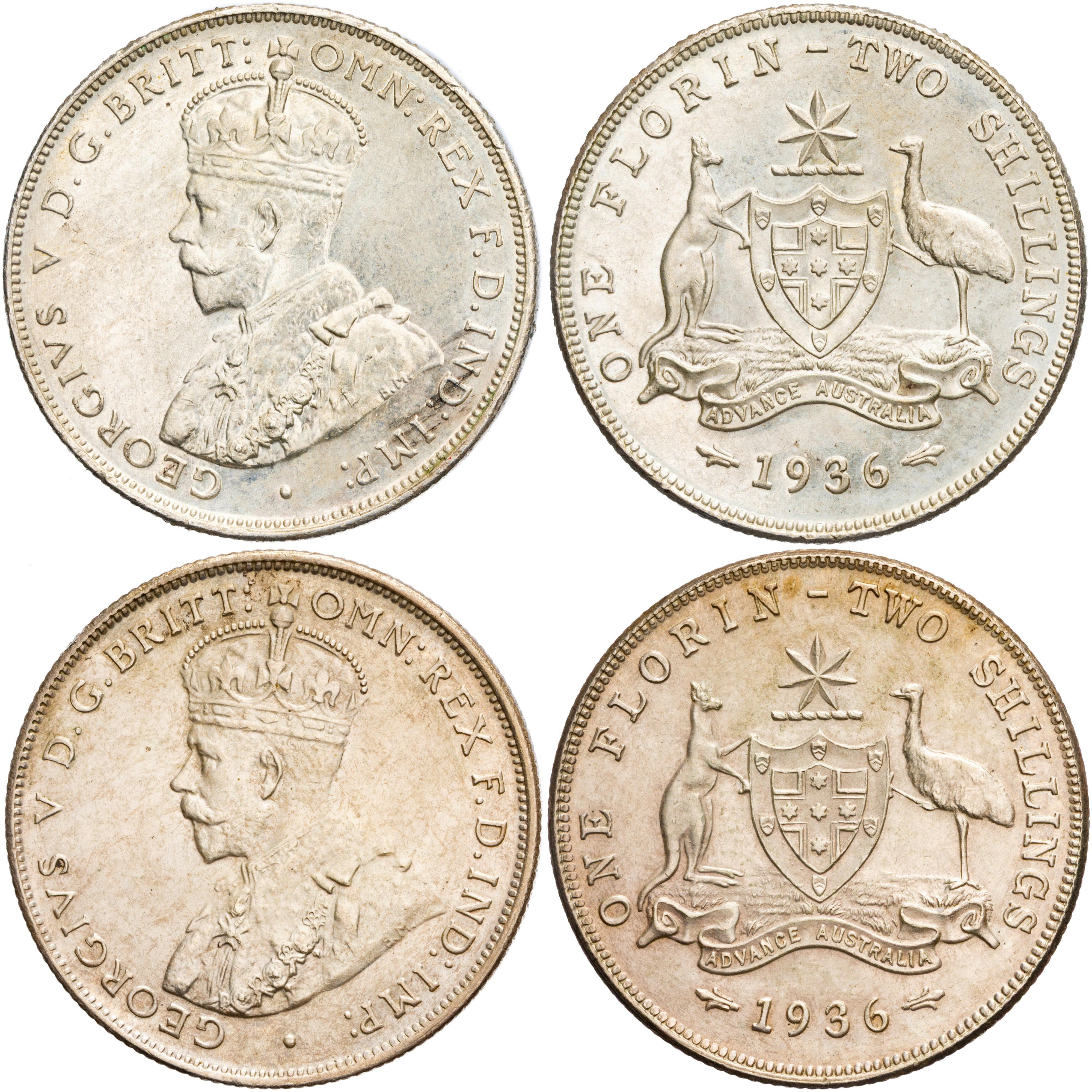 George V, Florin, 1936, UNC
