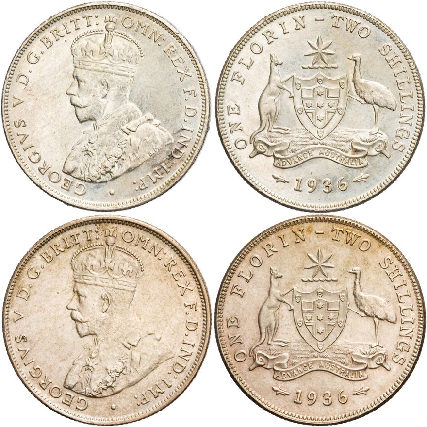 George V, Florin, 1936,  UNC