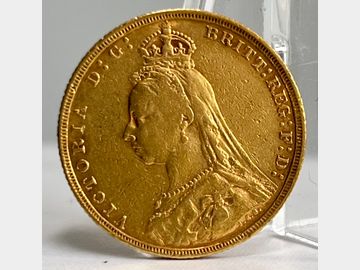 1890 VICTORIA JUBILEE HEAD LONDON MINT GOLD SOVEREIGN