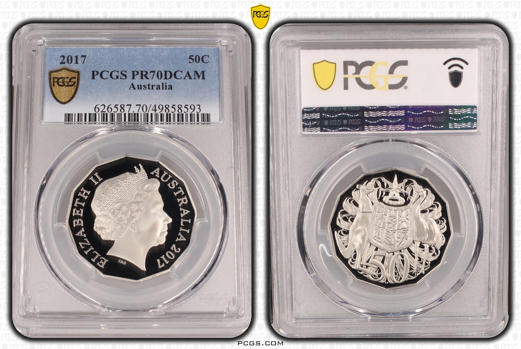 Fifty Cent, 2017, PCGS PR70DCAM