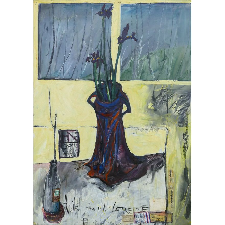 Royal Nebeker ''Untitled'' (Still Life) Oil and Coll
