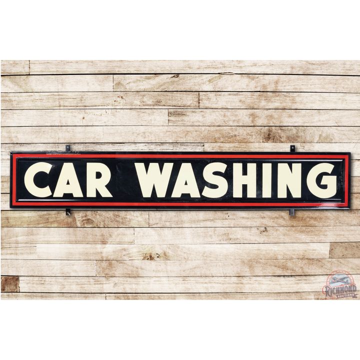6' DX Car Washing Self Framed Porcelain Sign