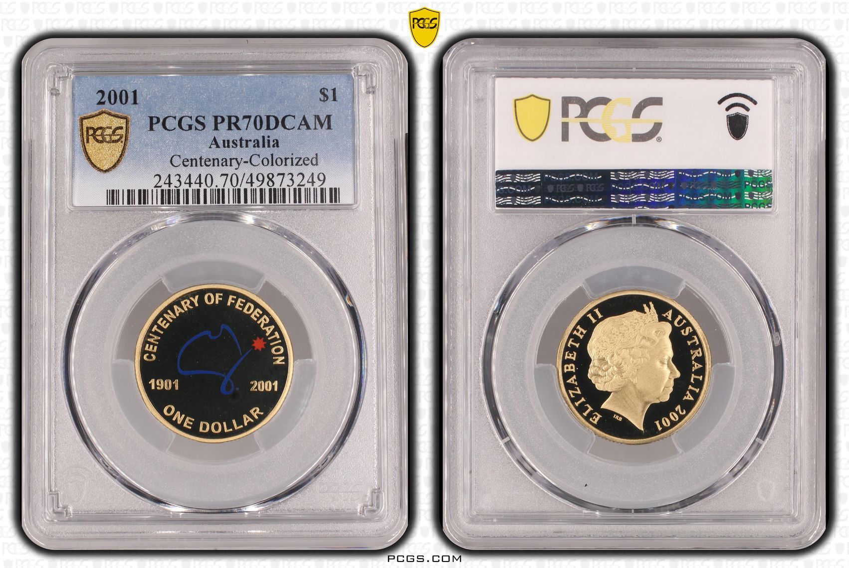 Centenary-Colorized, One Dollar, 2001, PCGS PR70DCAM