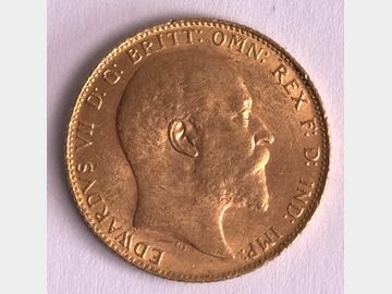 1906 EDWARD VII LONDON MINT GOLD SOVEREIGN