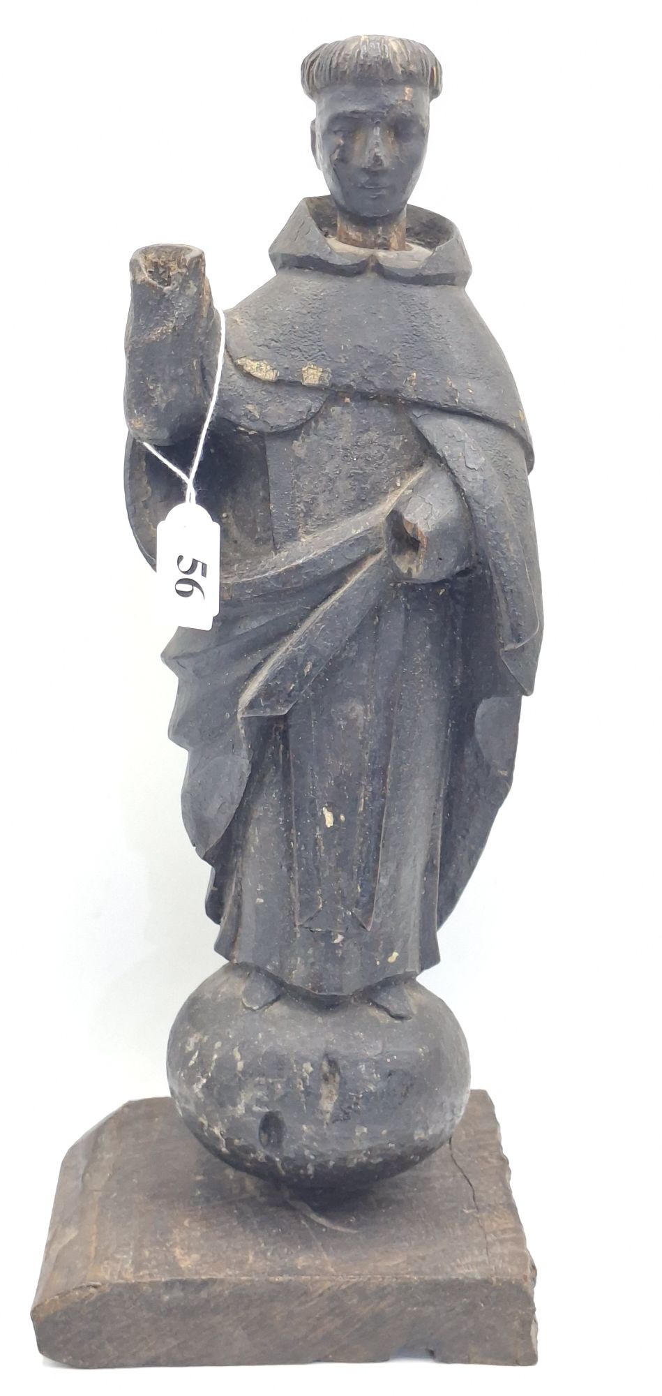 C18th Wooden Carved Statue Of St Christopher