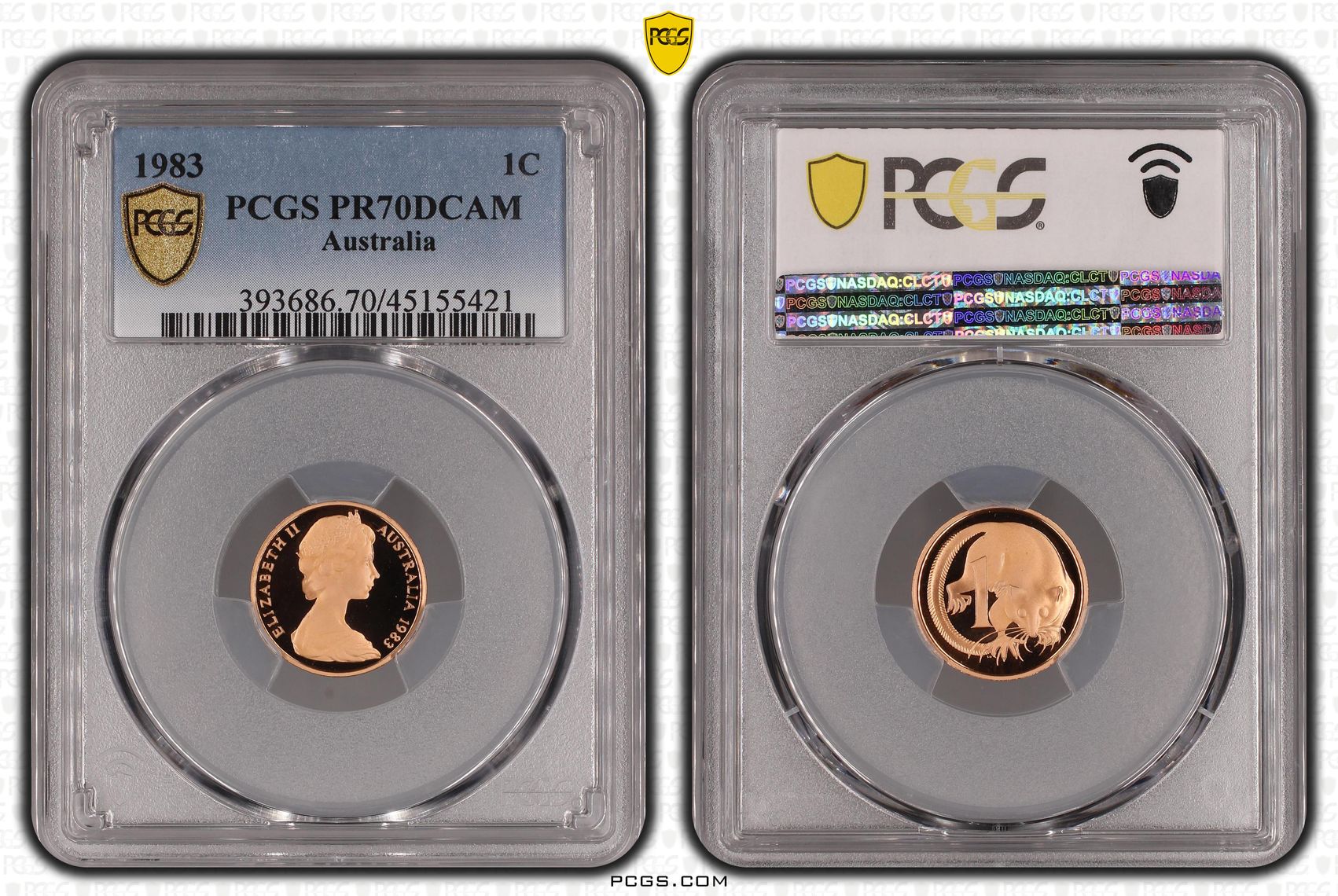 Elizabeth II, One Cent, 1983, PCGS PR 70DCAM