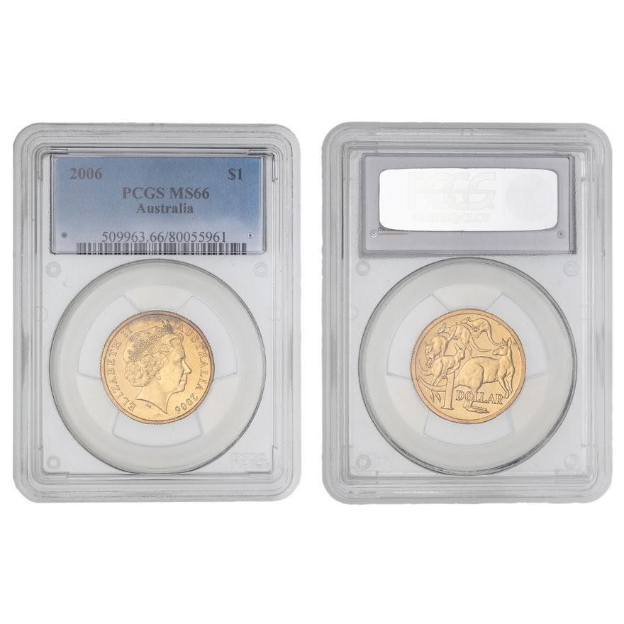 385 · Elizabeth II,  , One Dollar, 2006, PCGS MS66