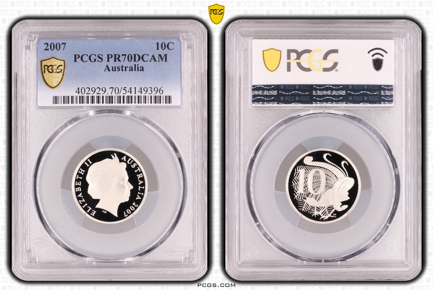 Ten Cent, 2007, Pcgs Pr70dcam