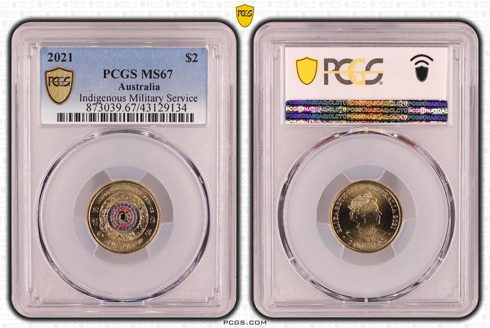 Indigenous Military Service, Two Dollar, 2021, PCGS MS67