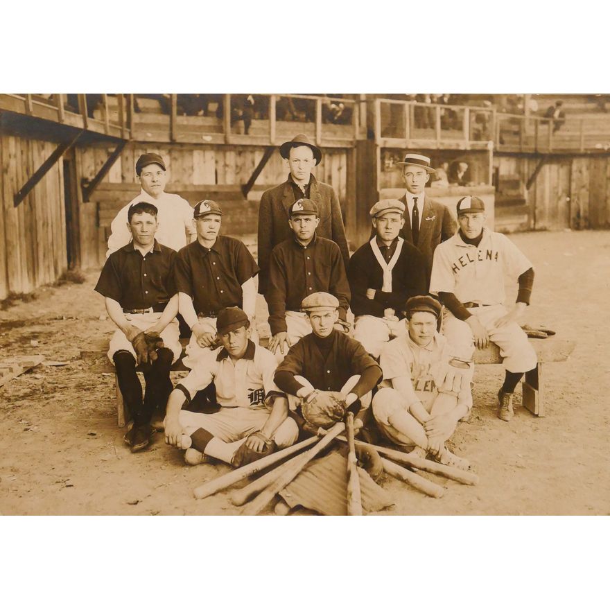 Antique Helena Montana baseball Team Albumen Photograph on Card- 8x10''