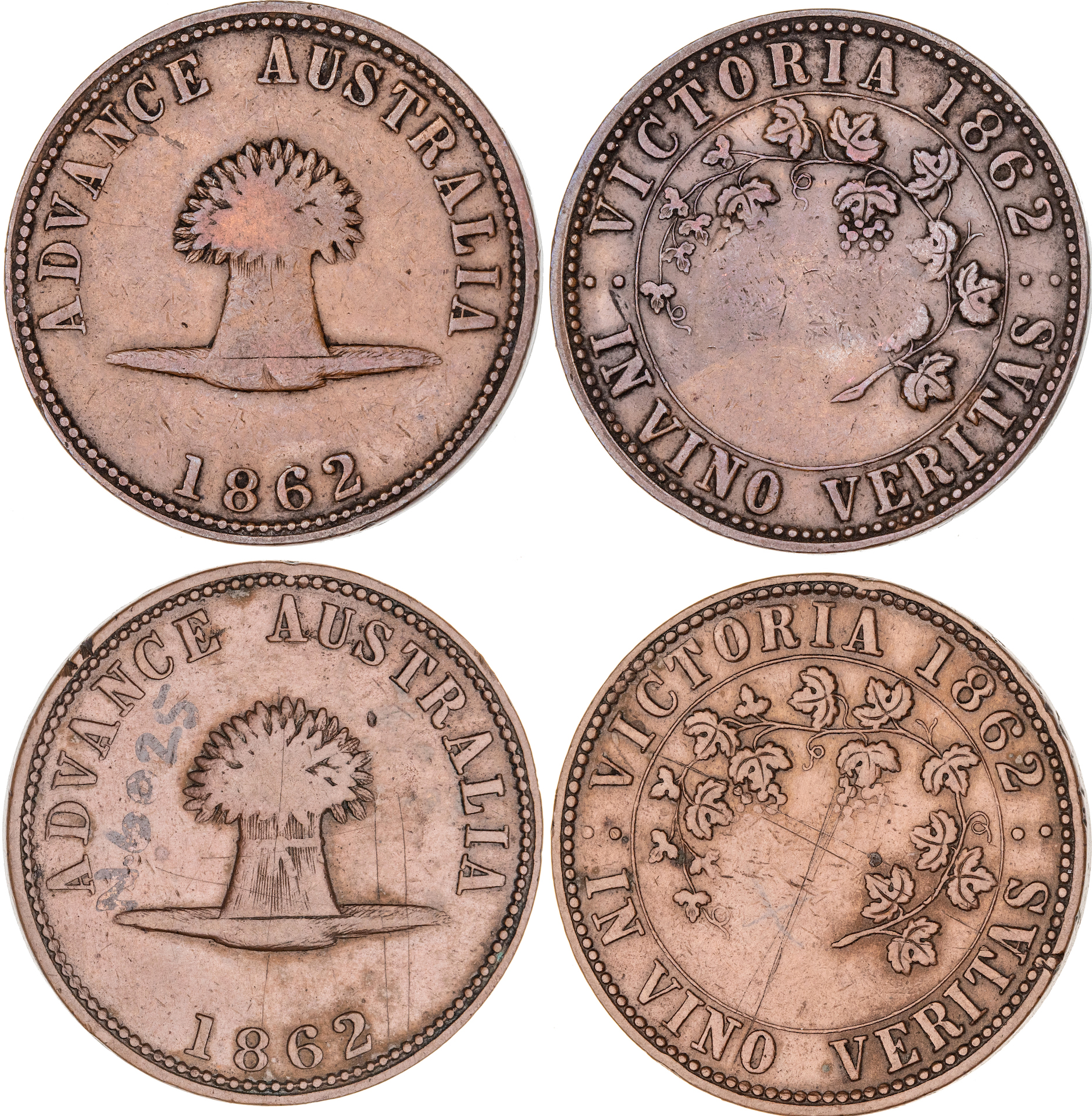 Melbourne, Victoria, T. Stokes, Penny, 1862, VF