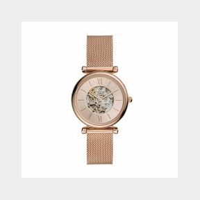 Fossil Carlie Automatic Rose Gold Mesh- Bar 4053858021730| 51747/3052 HV