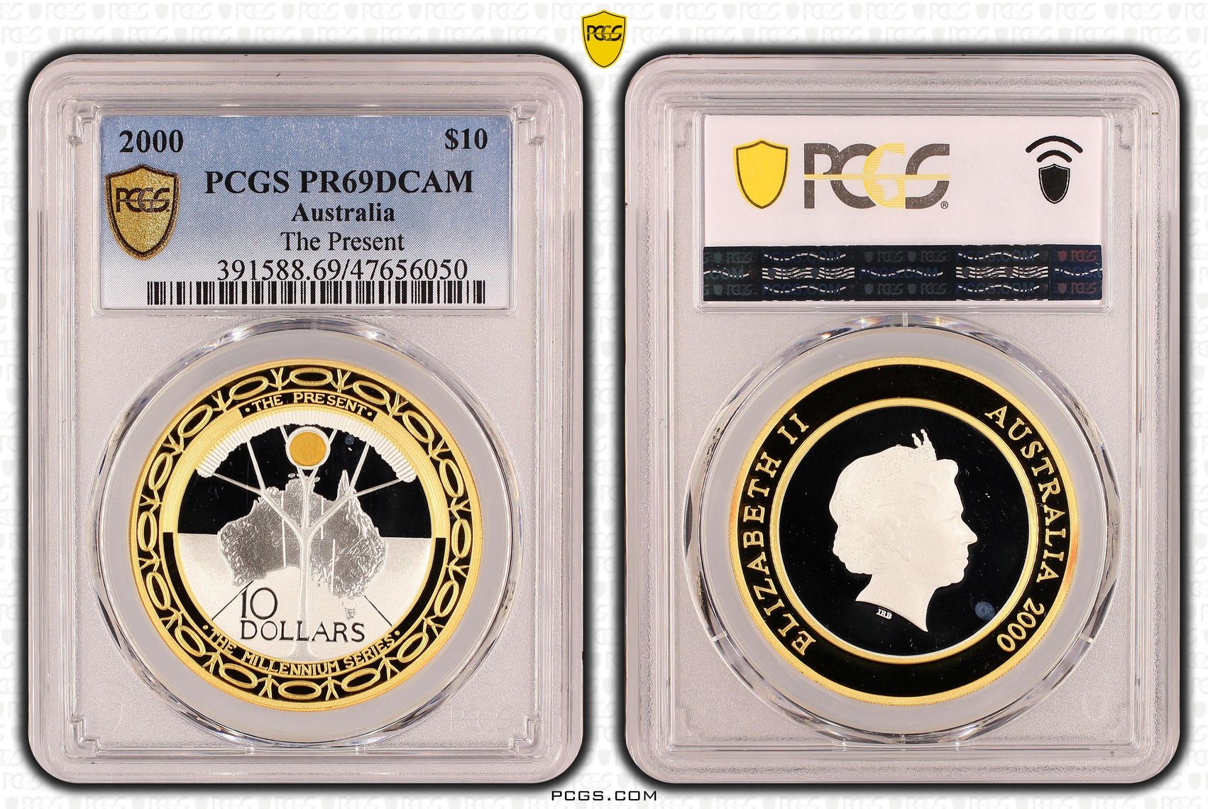 Elizabeth II, The Present, Ten Dollar, 2000, PCGS PR69DCAM