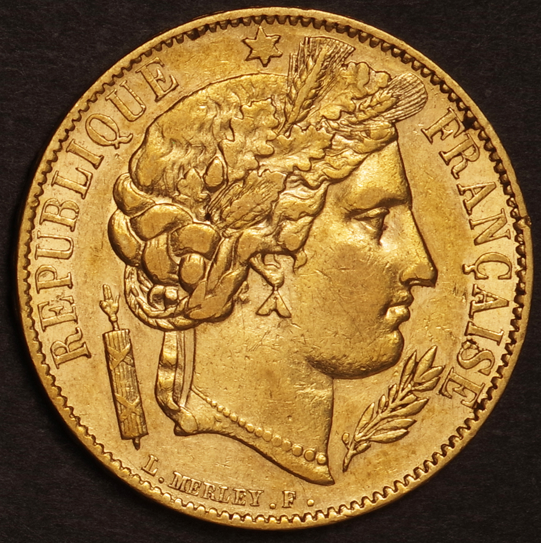 フランス セレス像 20フラン金貨 1851年(A) KM762 | Taisei Auction