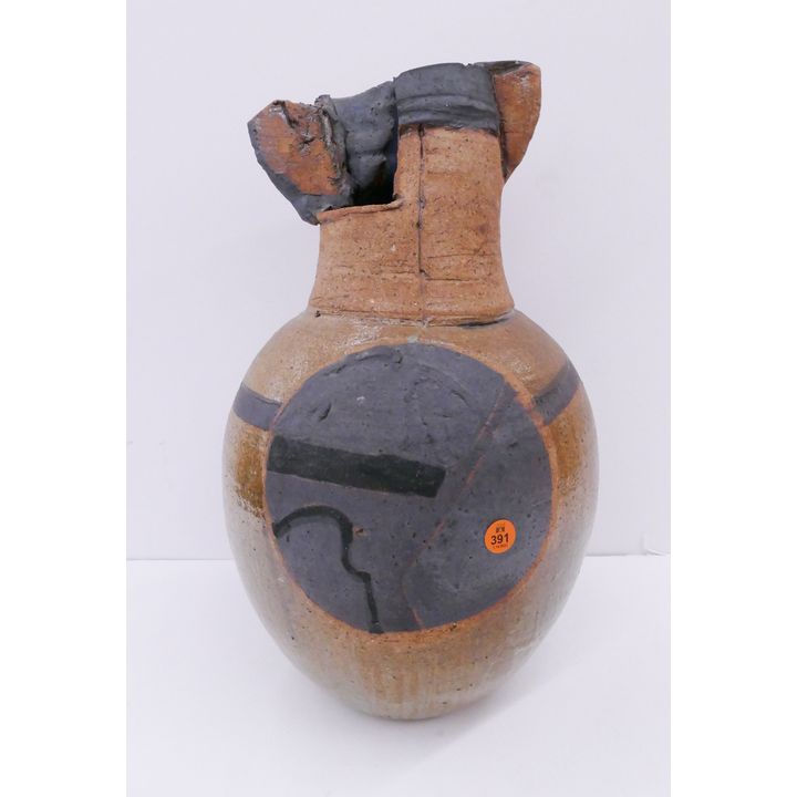 NW Studio Pottery Brutalist Vase- 17''
