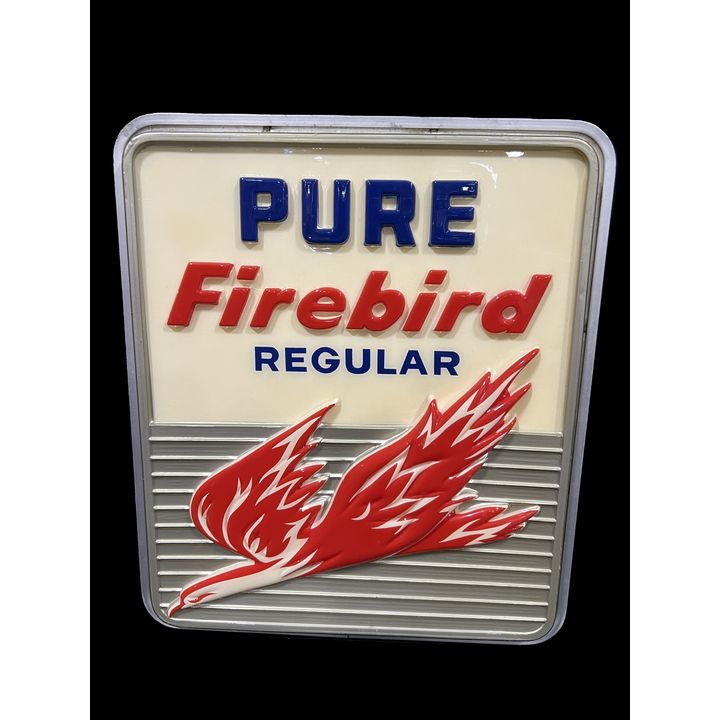 Pure Firebird Regular Gasoline Pump Plate Sign